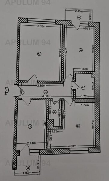 Apartament 3 camere, 70mp, loc parcare, Parcul Carol